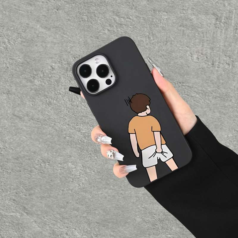 1Pc Mixed Color  For iPhone X XS Cartoon Boy Design Phone Case