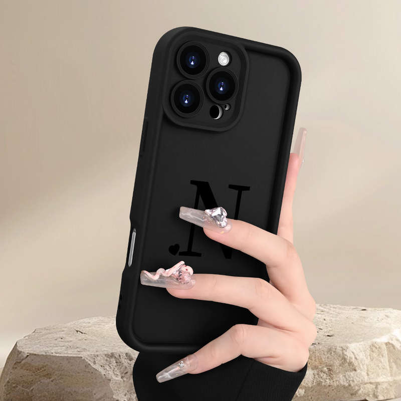 1Pc Black For iPhone XS Max Letter N Phone Case