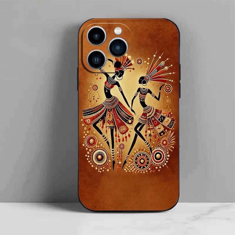 1Pc Black For iPhone 16 Pro Max African Beauty Phone Case