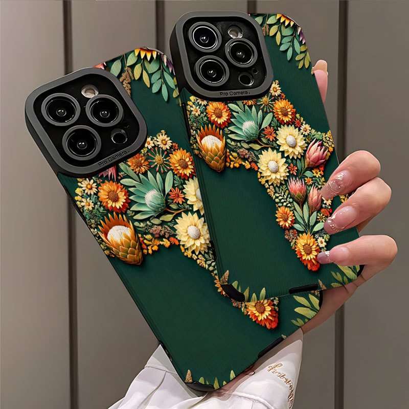 1Pc Mixed Color For iPhone 14 Plus African Map Phone Case