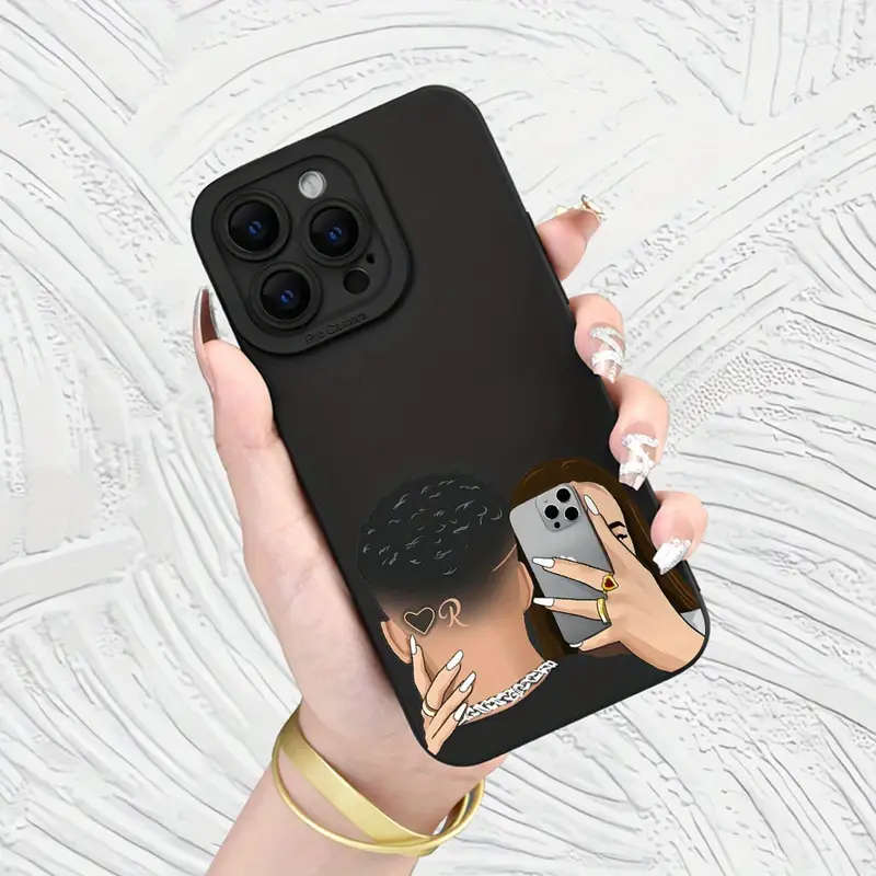 1Pc Black For iPhone XS Black TPU Phone Case