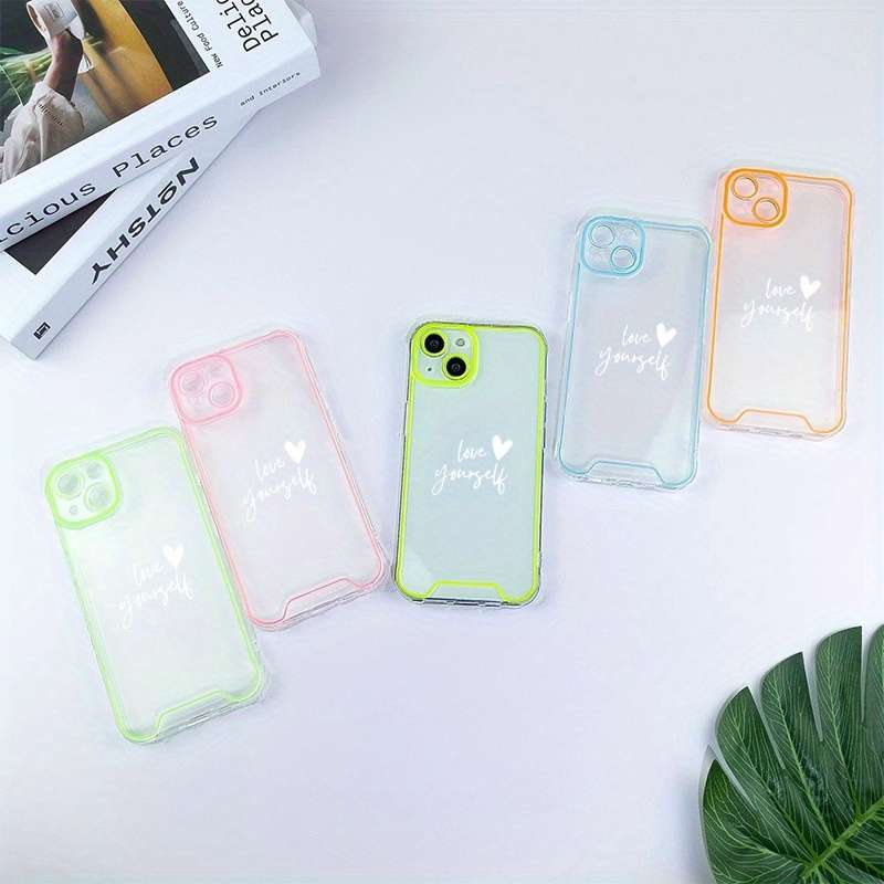 1Pc Blue For iPhone 15 Plus Always Love Yourself Phone Case
