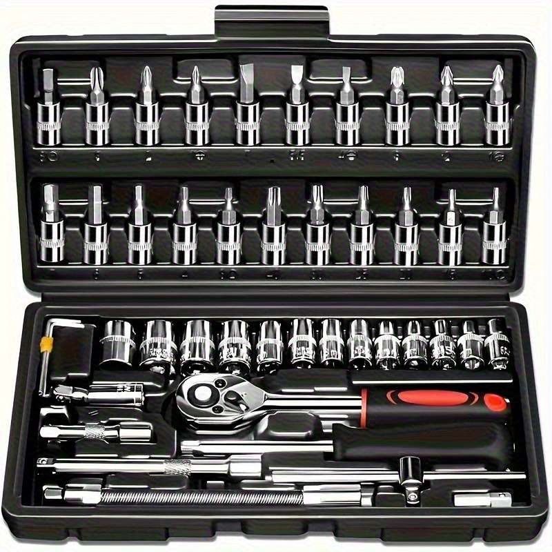 Screwdriver Bit Tool Set Color Black And 46 Piece Set Size 46Dkn469 126And Sadhfi