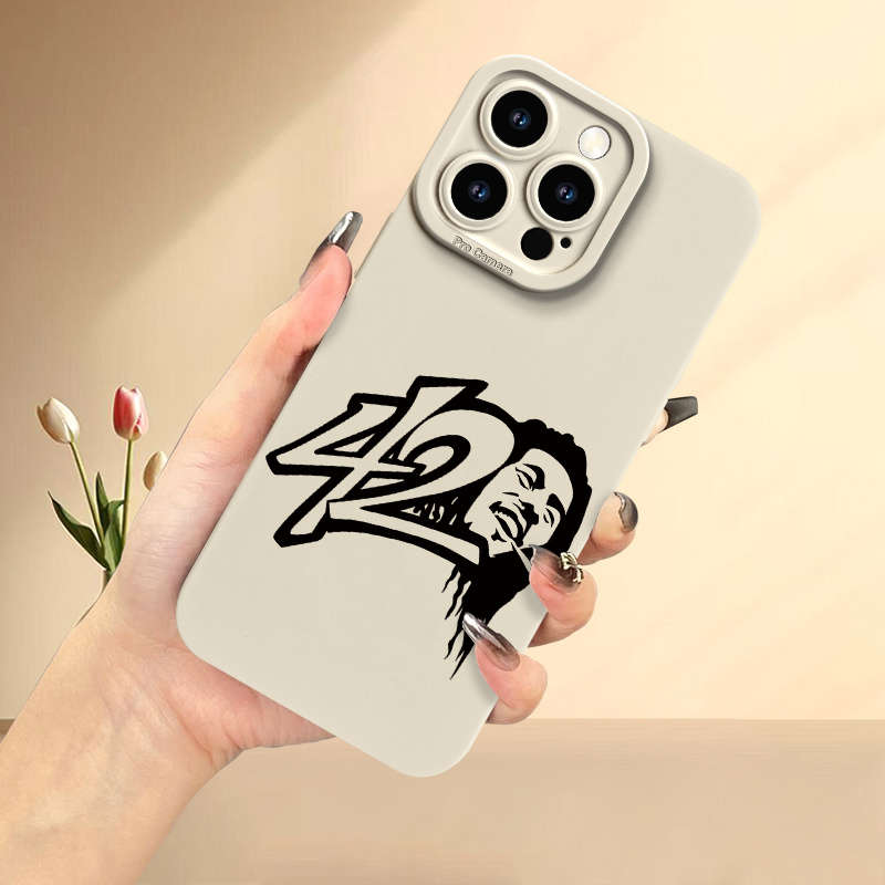 1Pc Beige For iPhone 7 Plus 8 Plus Smoking Men Pattern Phone Case