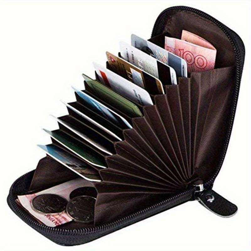 1pc Stylish Card Holder with a Zippered Coin CompartmentPerfect for Organizing And Safeguarding