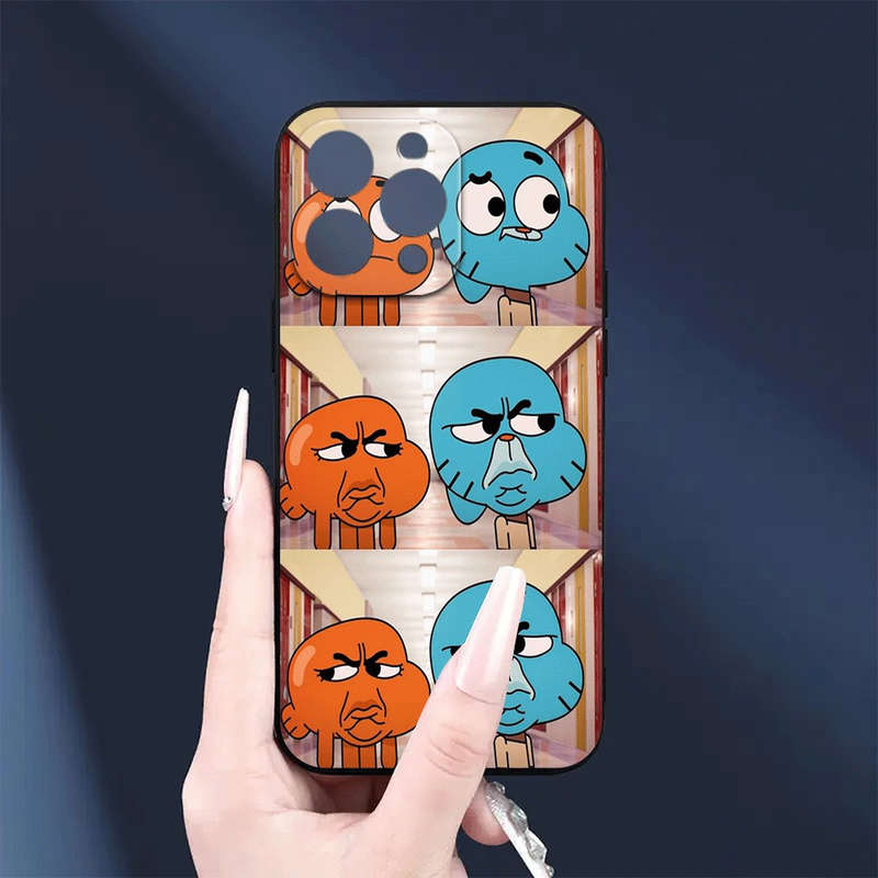 1Pc Black For iPhone 13 Amazing World Of Gumball Phone Case
