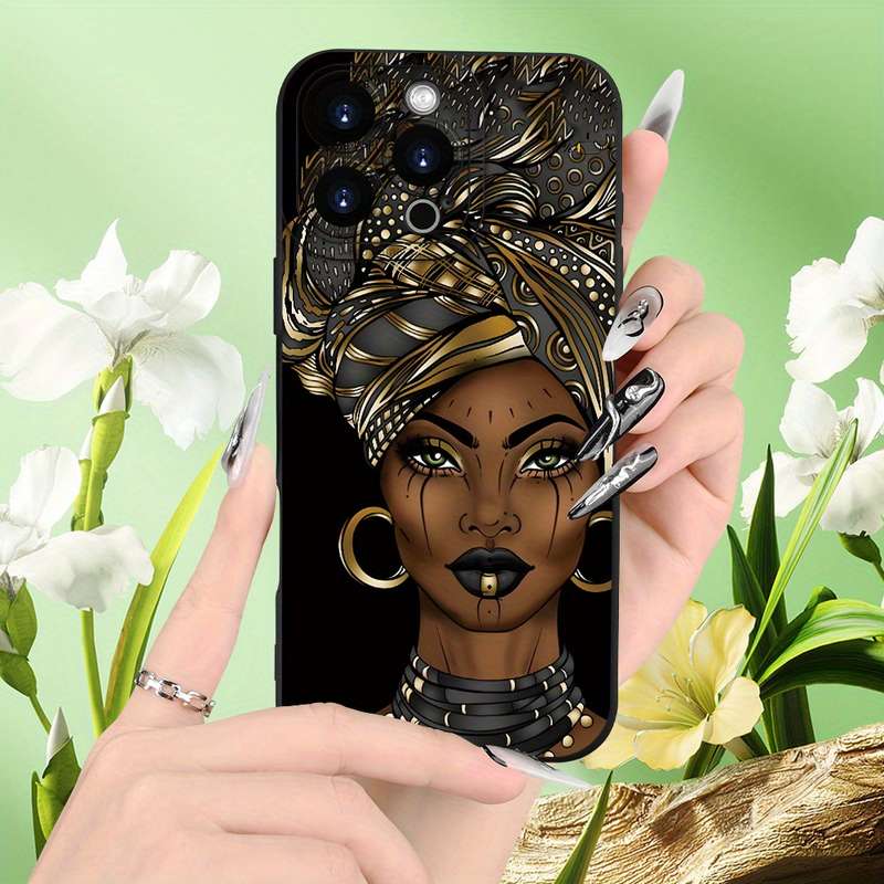 1Pc Black For iPhone XS Max African Women Phone Case