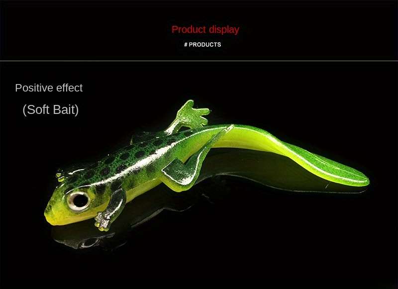 3pcs Bright Lizard-shaped Silicone Soft Baits Suitable for Freshwater and Saltwater Fishing
