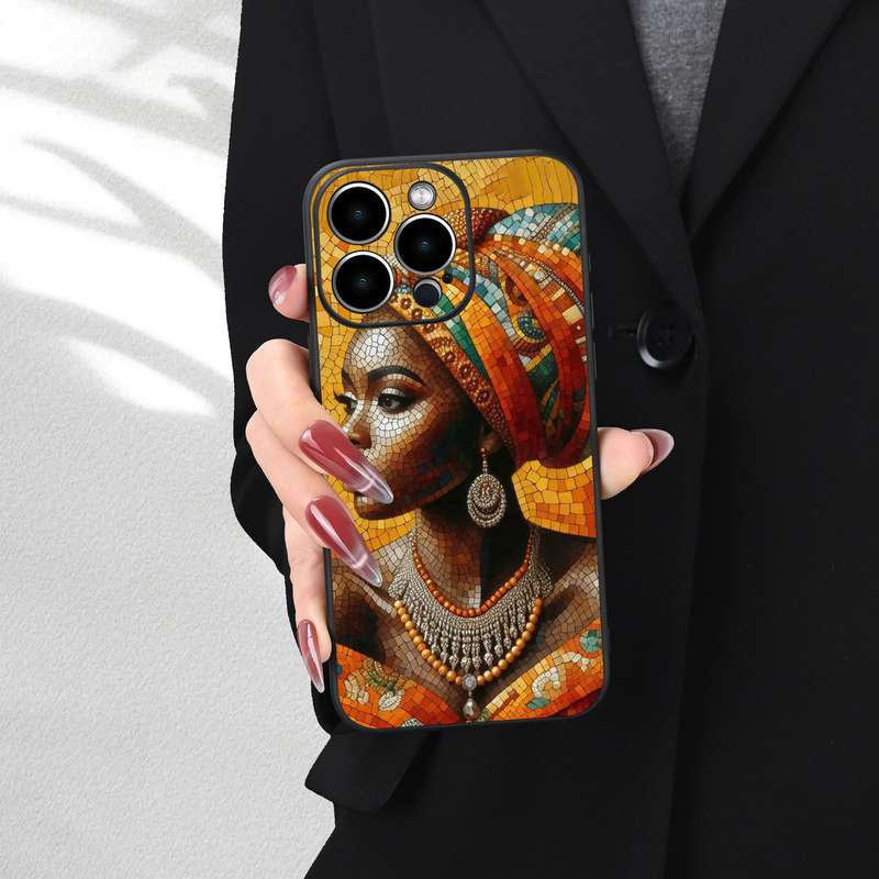 1Pc Black For iPhone 7 Plus 8 Plus African Girl Phone Case