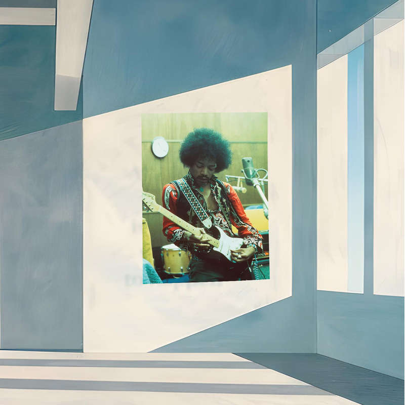 1pc  20x30cm Jimi Hendrix Studio Poster Unframed Vintage Music Wall Art High-Quality Matte Ca
