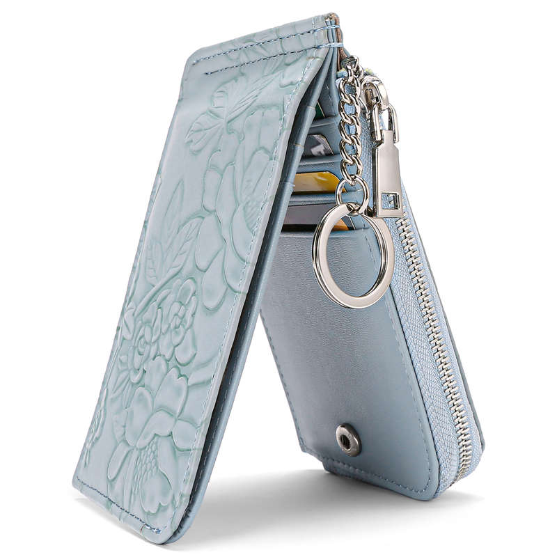 1pc Women'S Creative Honey Girl Wallet with Multiple Card Slots Coin Purse with Key Ring Secure