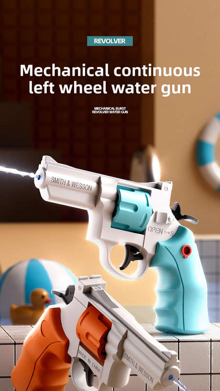 Toy Guns Color Revolver Water Gun   Peach Pink  Bagged