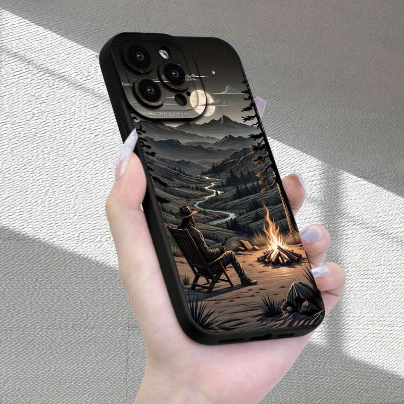 1Pc Black For iPhone 7 Plus 8 Plus Gentleman Fireplace Phone Case