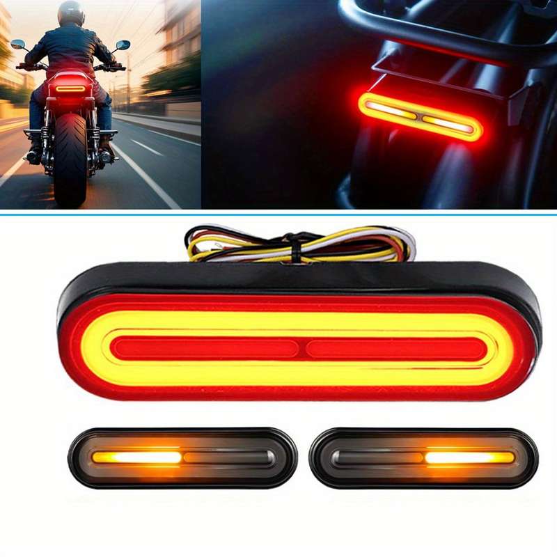 1pc Motorcycle LED Daytime Running Lights with Turn Signal Functionality Dual Direc