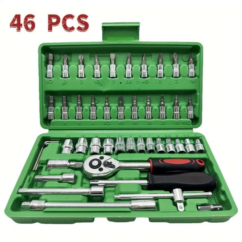 Screwdriver Bit Tool Set Color Black And 46 Piece Set Size 46Dkn469 126And Sadhfi