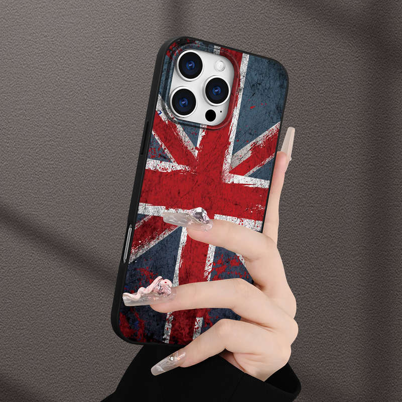 1Pc Black For iPhone 11 Pro Max Union Jack Themed Phone Case