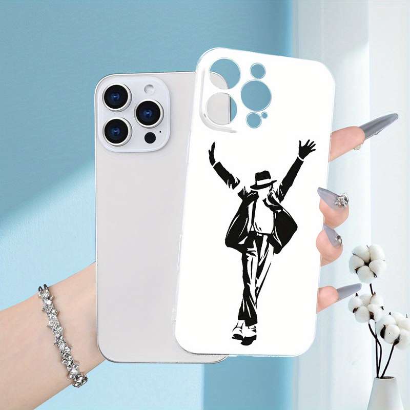 1Pc Transparent For iPhone XS King Of Dance Jackson Phone Case