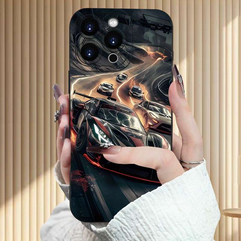 1Pc Black For iPhone X XS Cool Sports Car Phone Case