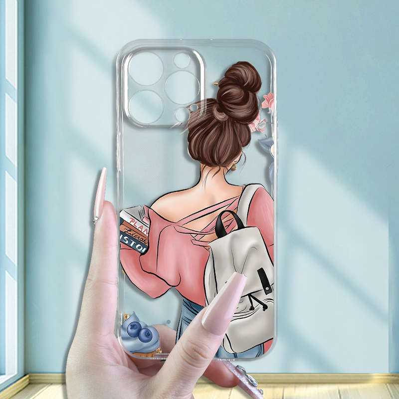 1Pc Transparent For iPhone 13 Mini Stylish And Elegant Phone Case