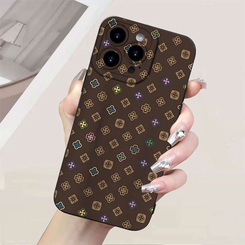 1Pc Black For iPhone 7 8 SE2 SE3 Classic Presbyopia Pattern Phone Case