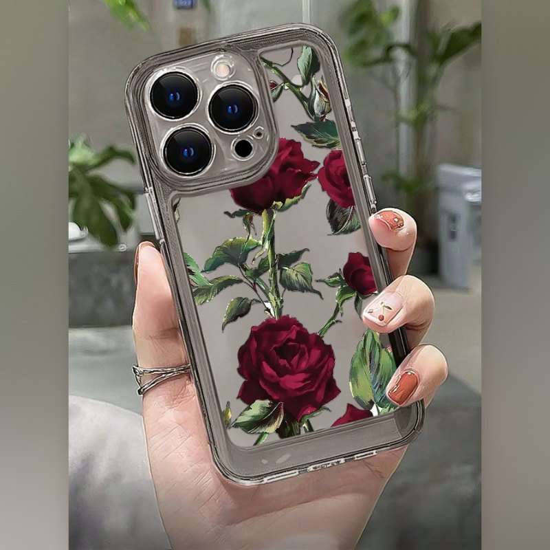 1Pc Transparent Black For iPhone 13 Phone Case Phone Cover