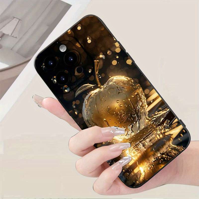 1Pc Black For iPhone 7 8 SE2 SE3 Waterdrop Apple Design Phone Case