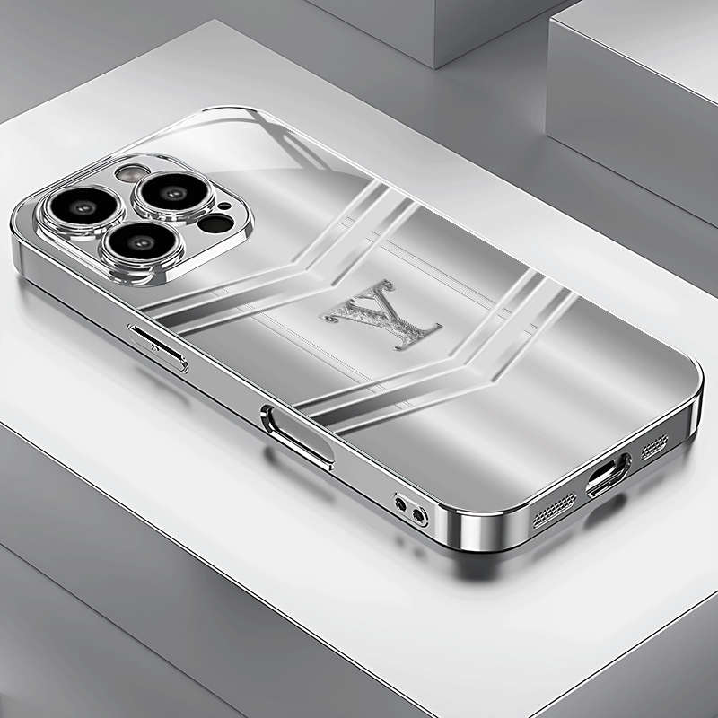 1Pc Silvery For iPhone 13 Pro Max Business Men Letter Y Phone Case