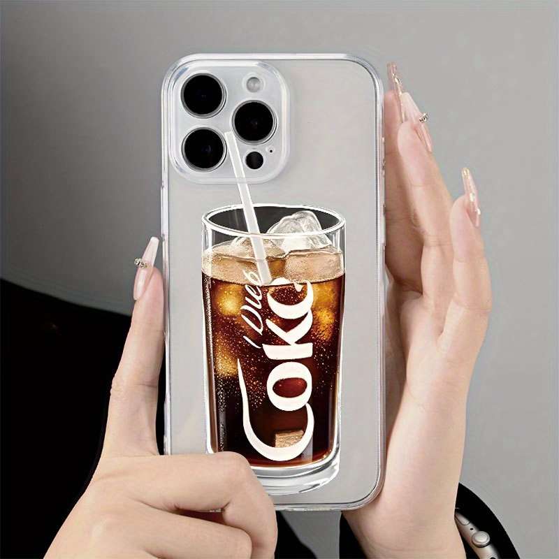 1Pc Transparent For iPhone X XS Cola Design Phone Case