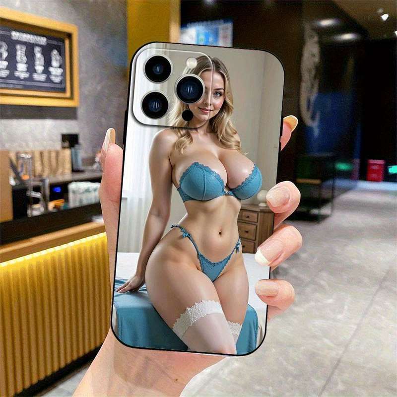 1Pc Black For iPhone 12 Pro Sexy Beauty Phone Case