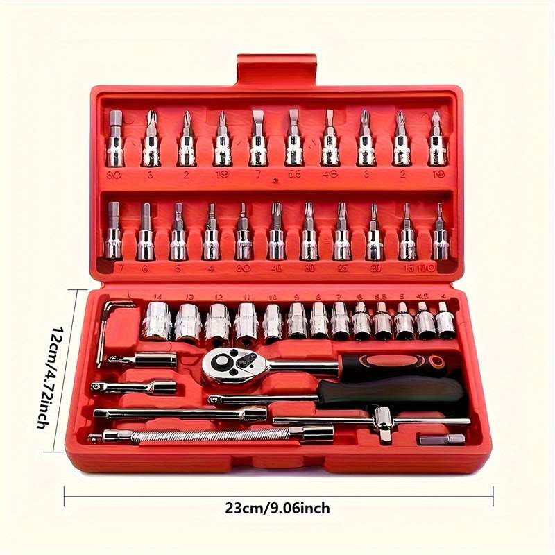 Screwdriver Bit Tool Set Color Black And 46 Piece Set Size 46Dkn469 126And Sadhfi