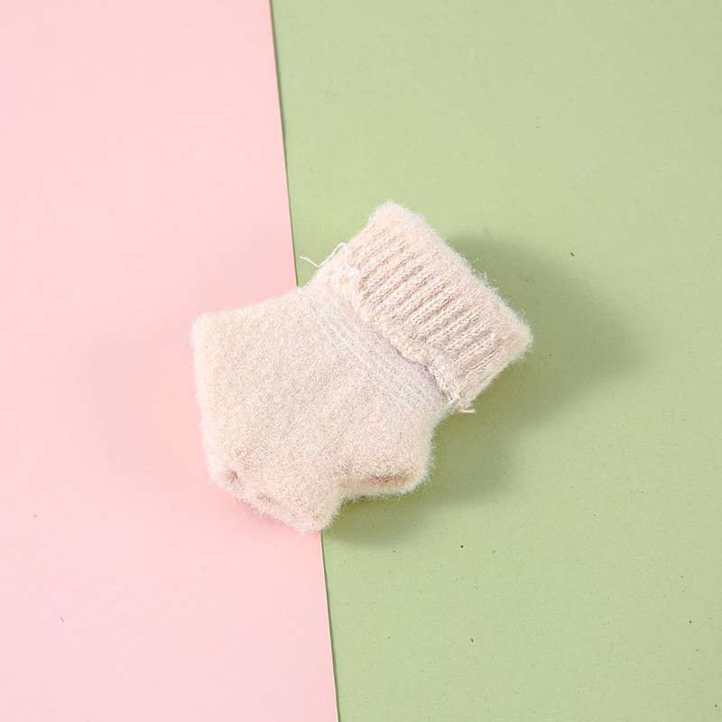 Winter Gloves Color Beige Color Size 6 To 24 Months