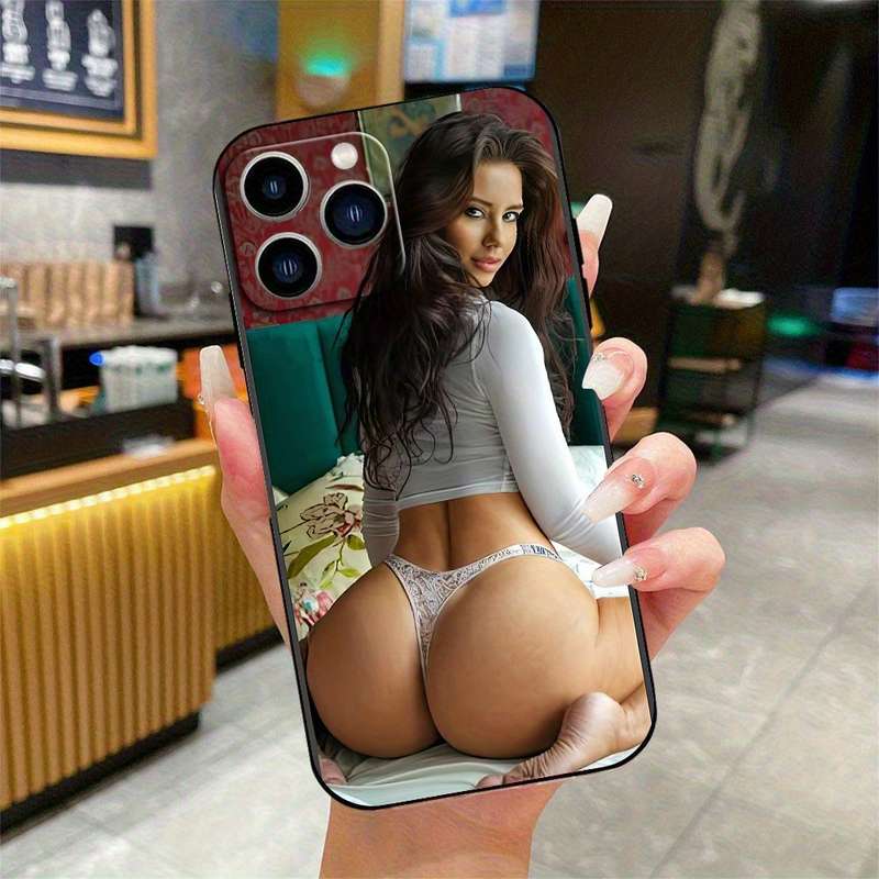 1Pc Black For iPhone 13 Sexy Beauty Phone Case