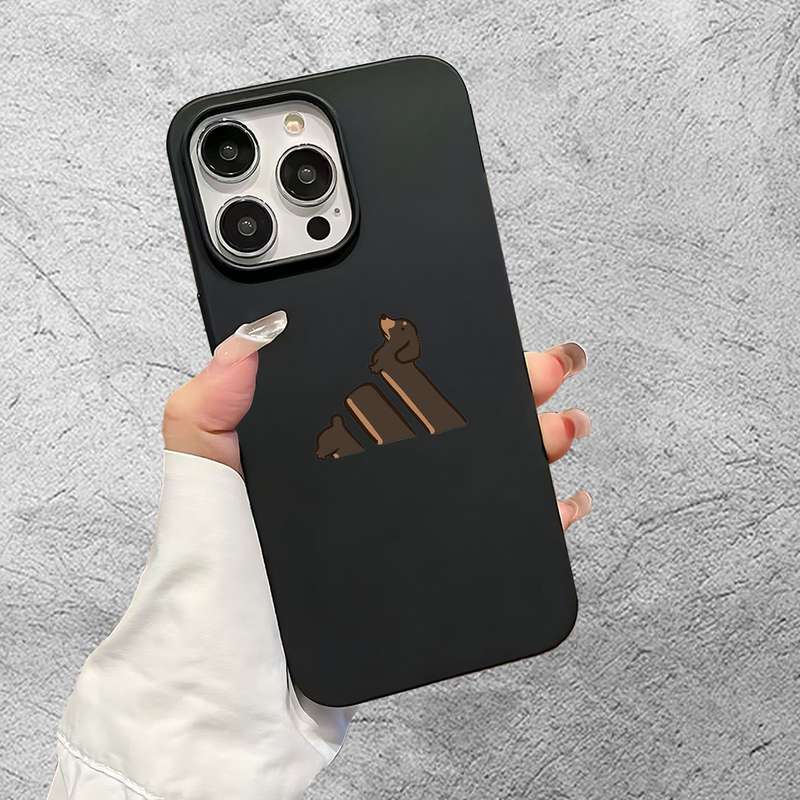 1Pc Black For iPhone 7 Plus 8 Plus Dachshund Pattern Phone Case