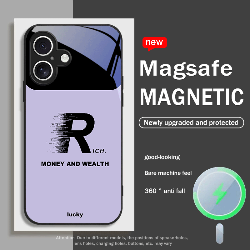 1Pc Mixed Color For iPhone 16 Plus Letter R Pattern Phone Case