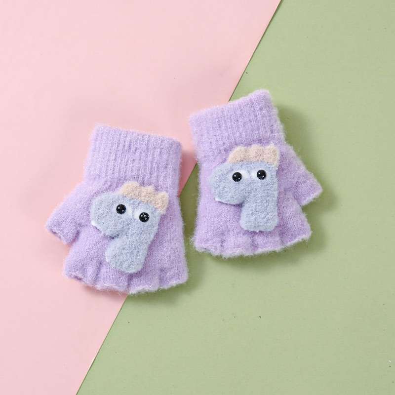 Winter Gloves Color Beige Color Size 6 To 24 Months