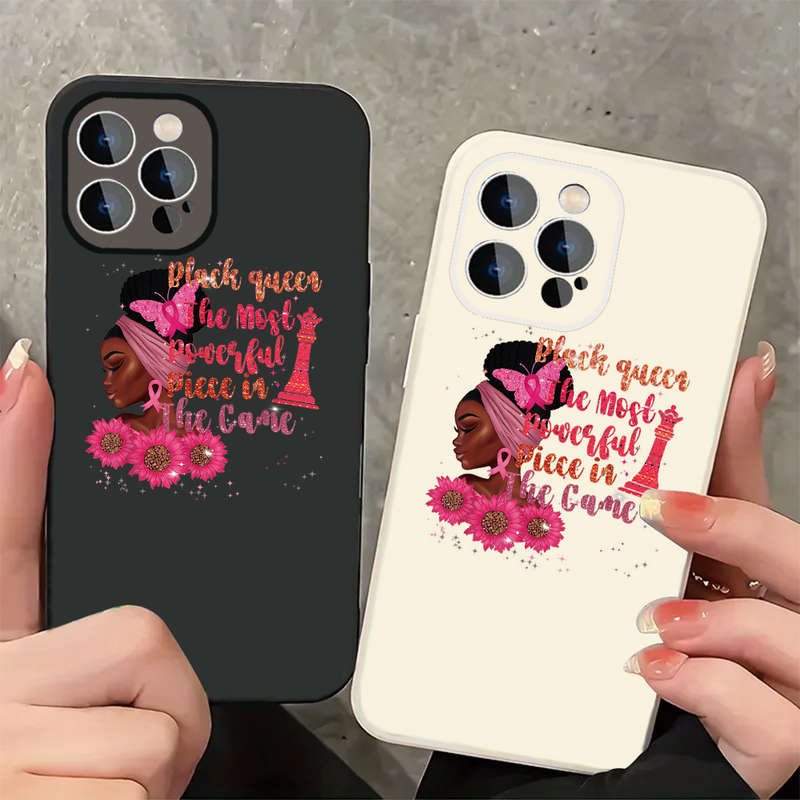 1Pc Black For iPhone 11 Pro Max Black Queen Phone Case