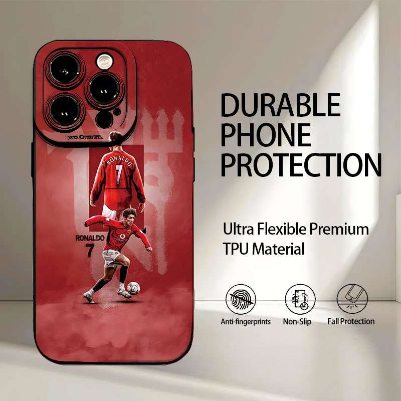 1Pc Black For iPhone 7 Plus 8 Plus Football Design Phone Case