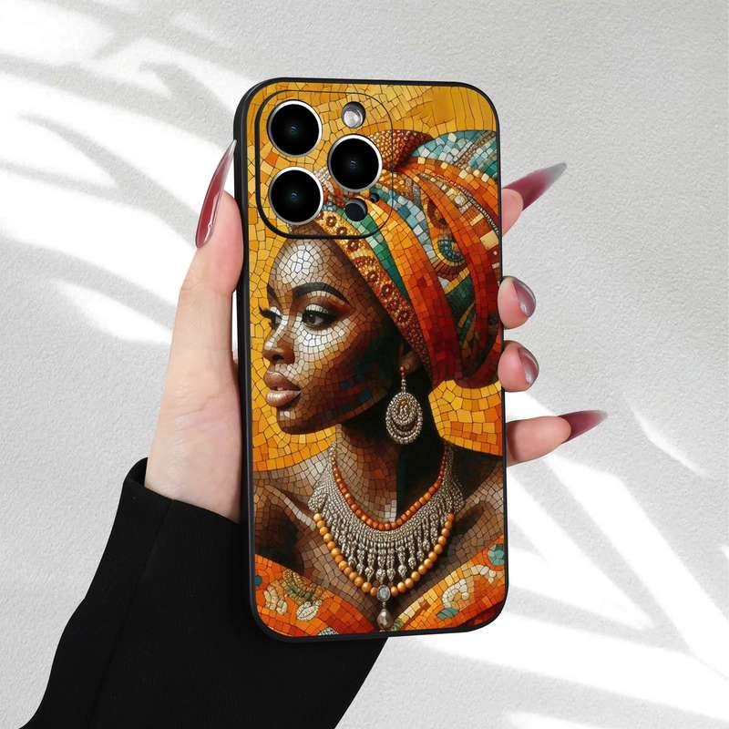 1Pc Black For iPhone 7 Plus 8 Plus African Girl Phone Case