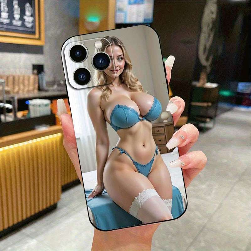 1Pc Black For iPhone 12 Pro Sexy Beauty Phone Case