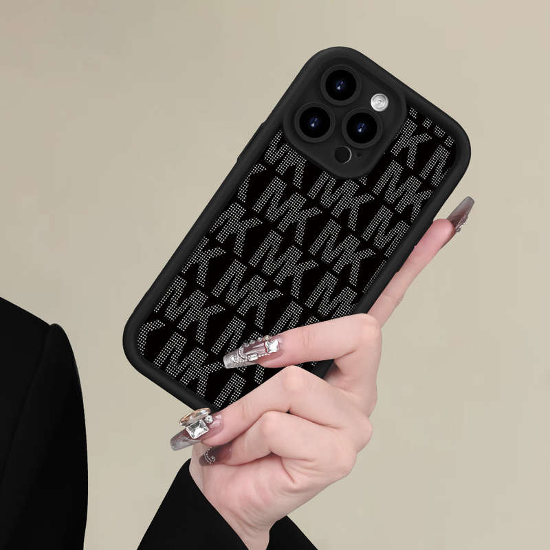 1Pc Black For iPhone 15 Stylish And Simple Phone Case