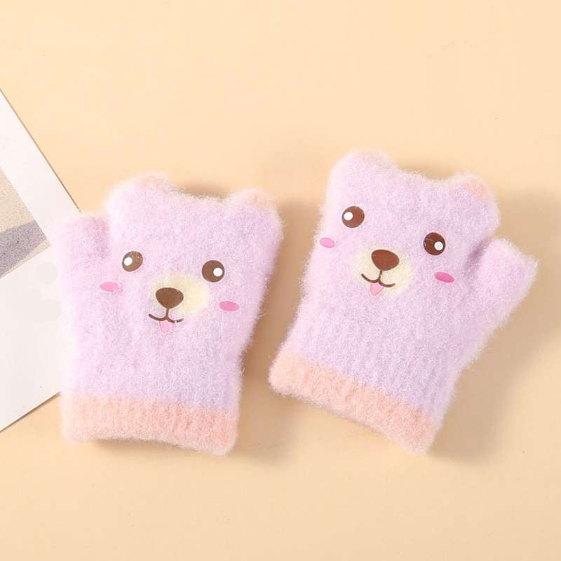 Winter Gloves Color Beige Color Size 6 To 24 Months