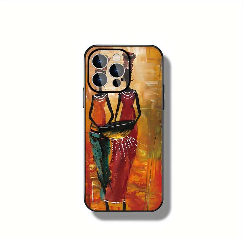 1Pc Black For iPhone 14 Pro Max Traditional African Women Phone Case