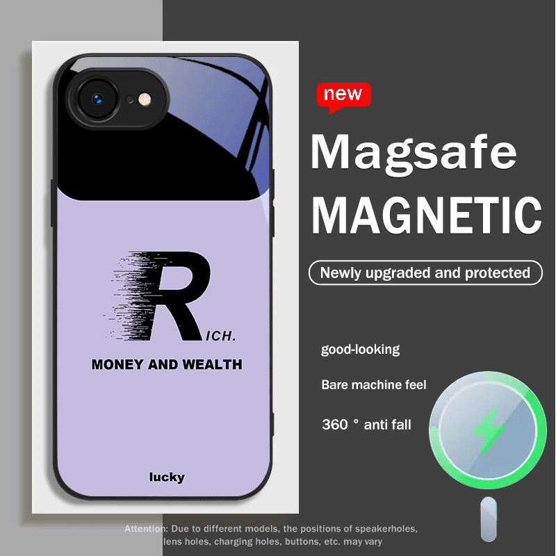 1Pc Mixed Color For iPhone 16e Letter R Pattern Phone Case