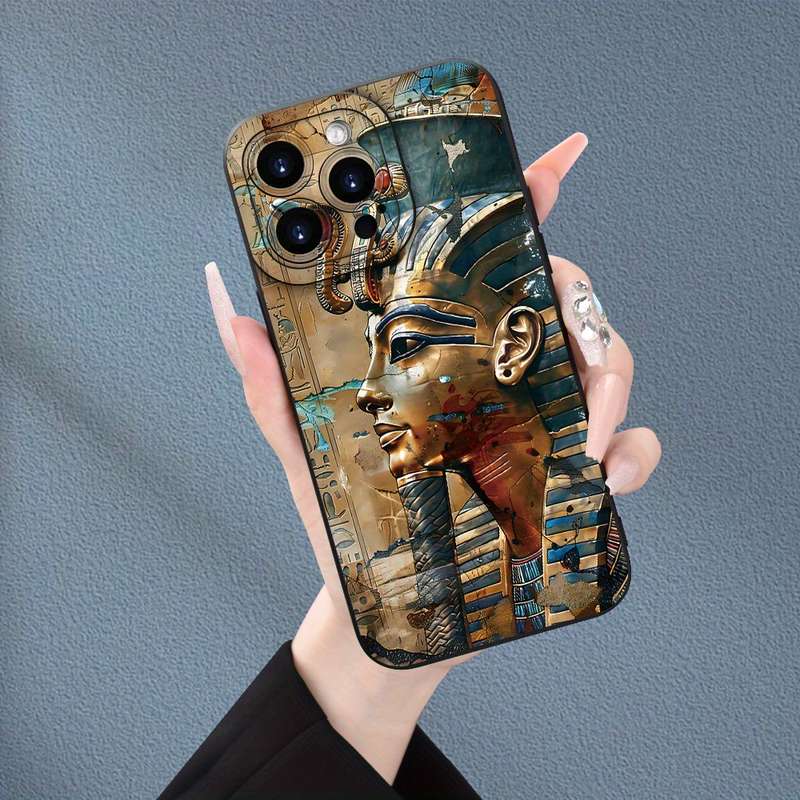 1Pc Black For iPhone 7 Plus 8 Plus Egyptian Pharaoh Phone Case