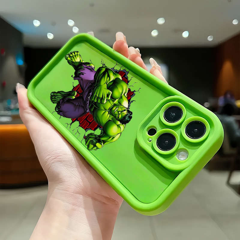 1Pc Green For iPhone XR Superhero Hulk Green Phone Case