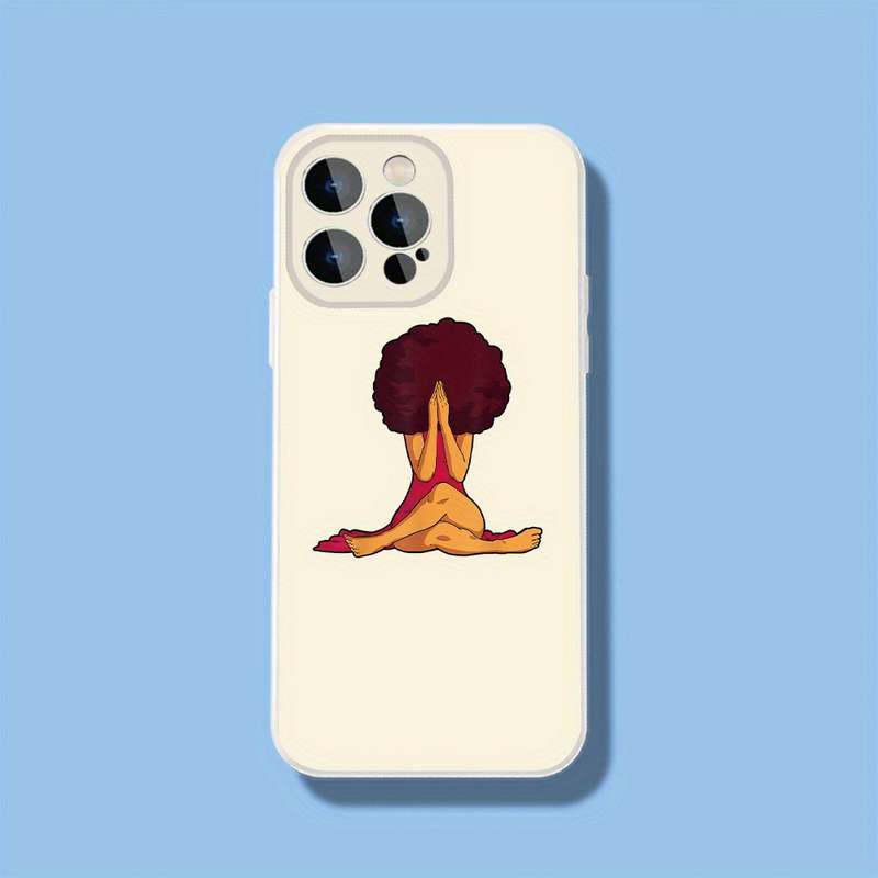 1Pc Ivory White For iPhone 14 Plus Hidden Emotions Pattern Phone Case