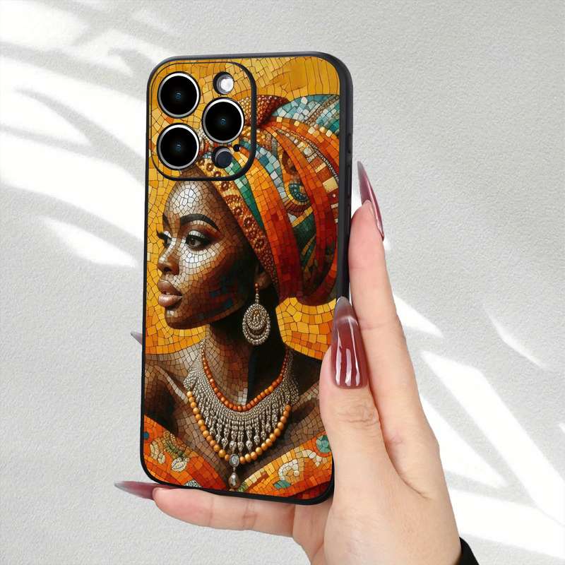 1Pc Black For iPhone 7 Plus 8 Plus African Girl Phone Case
