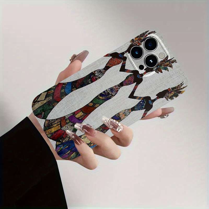 1Pc Transparent For iPhone 12 Pro Max African Tribal Three Women Phone Case
