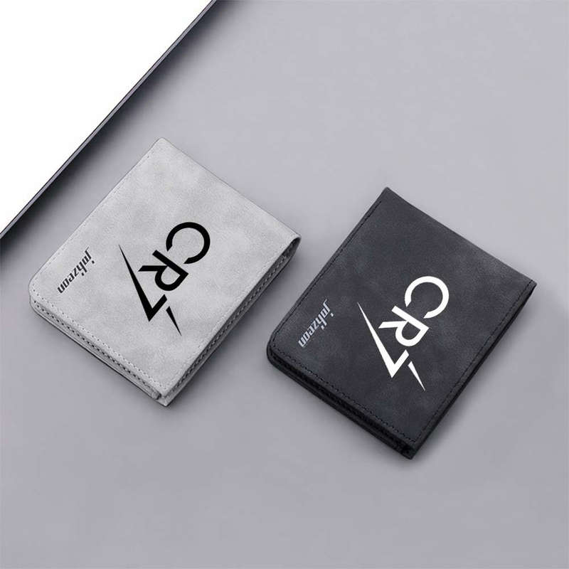1pc CR7 Pattern Large Capacity Wallet Lightning Print Portable Card Holder Sports Style Artistic