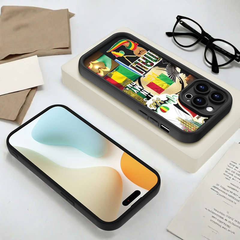 1Pc Black For iPhone 7 Plus 8 Plus African Style Illustration Phone Case